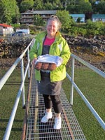 Prawn traps on back deck